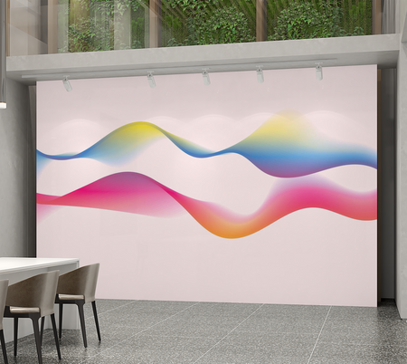 Premium Peel & Stick Wall Mural - Abstract Color Waves