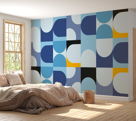 Premium Peel & Stick Wall Mural - Abstract Geometric Shapes