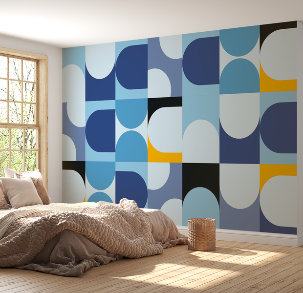 Premium Peel & Stick Wall Mural - Abstract Geometric Shapes