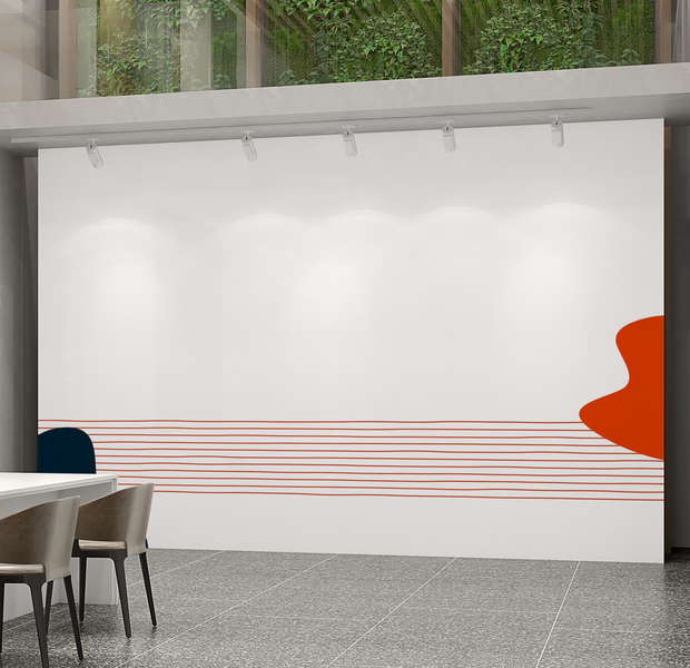 Premium Peel & Stick Wall Mural - Abstract Heart Lines