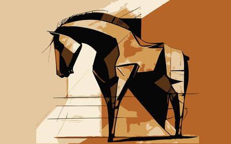 Premium Peel & Stick Wall Mural - Abstract Horse