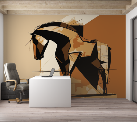 Premium Peel & Stick Wall Mural - Abstract Horse