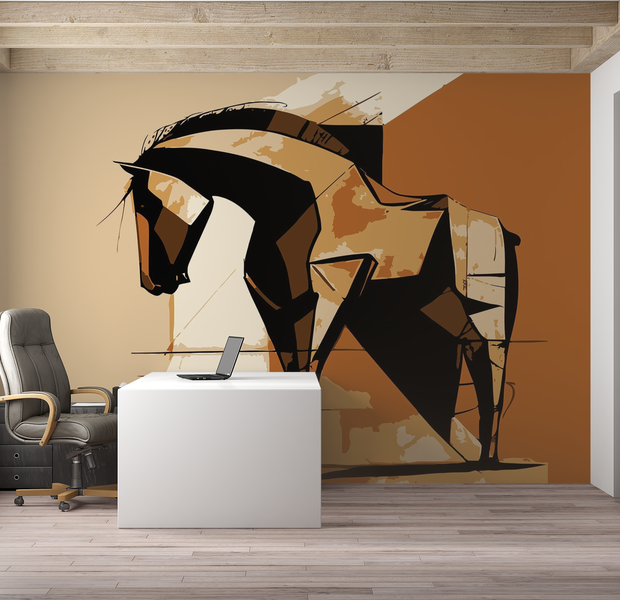 Premium Peel & Stick Wall Mural - Abstract Horse
