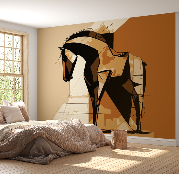 Premium Wallpaper Wall Mural - Abstract Horse 60"Wx40"H / Non-Woven Fleece
