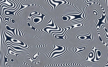 Black and white abstract topographic line pattern resembling a wall mural