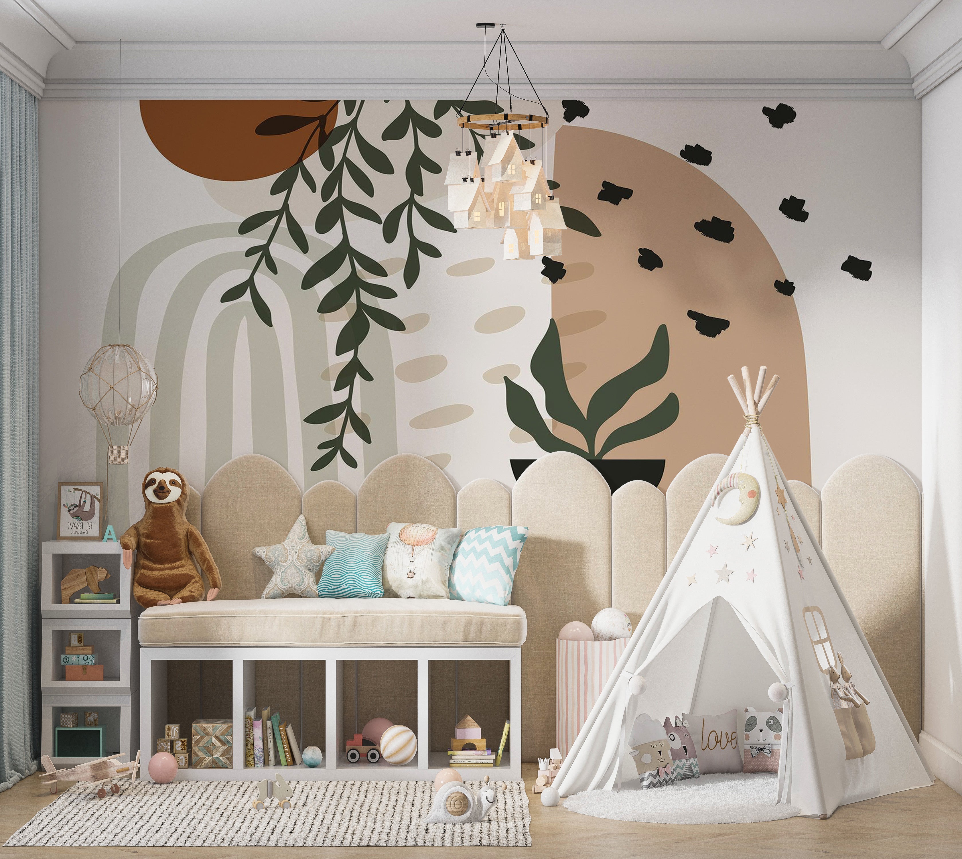 Premium Wallpaper Wall Mural - Abstract Nature Design 60"Wx40"H / Non-Woven Fleece