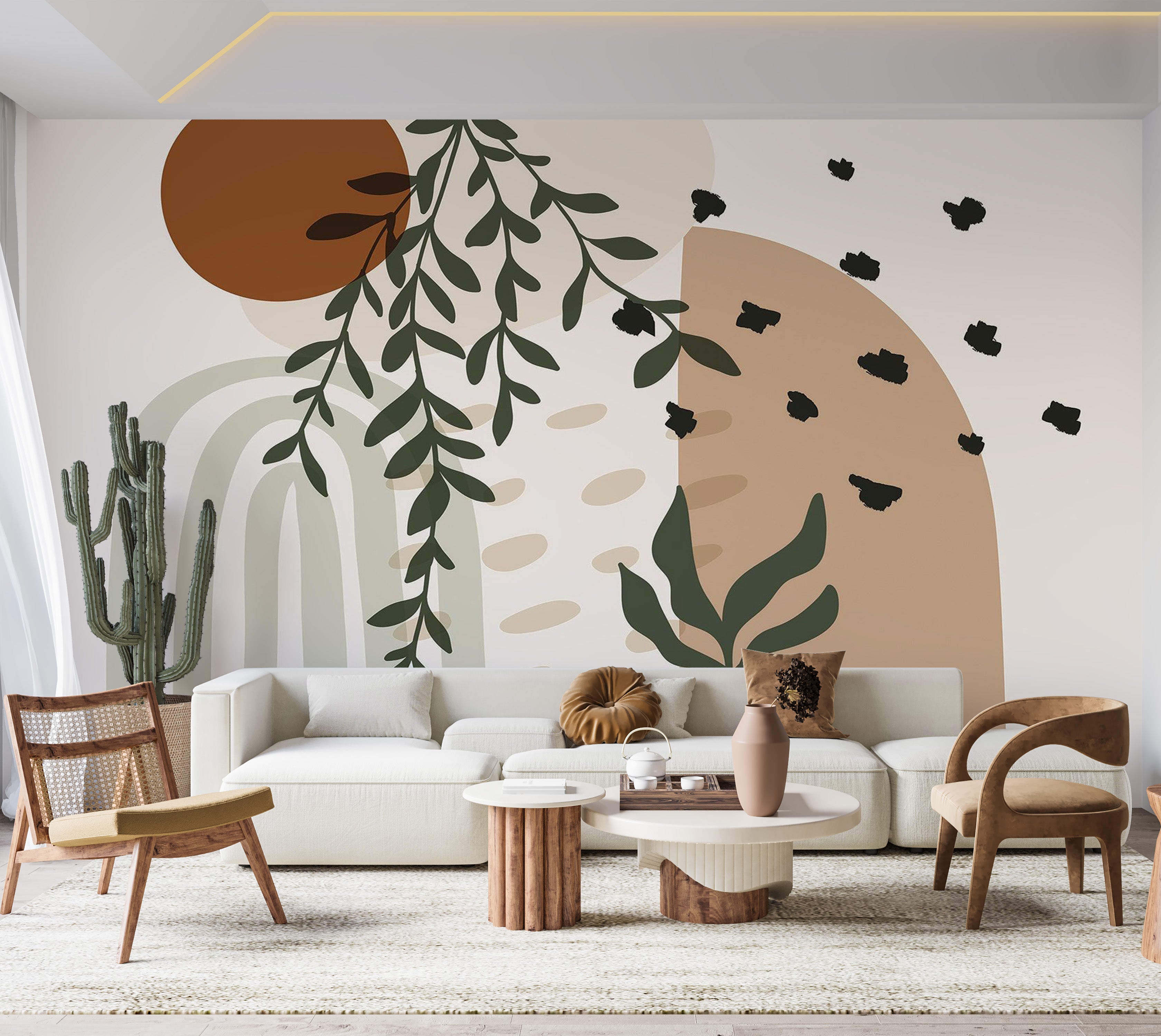 Premium Wallpaper Wall Mural - Abstract Nature Design 60"Wx40"H / Non-Woven Fleece