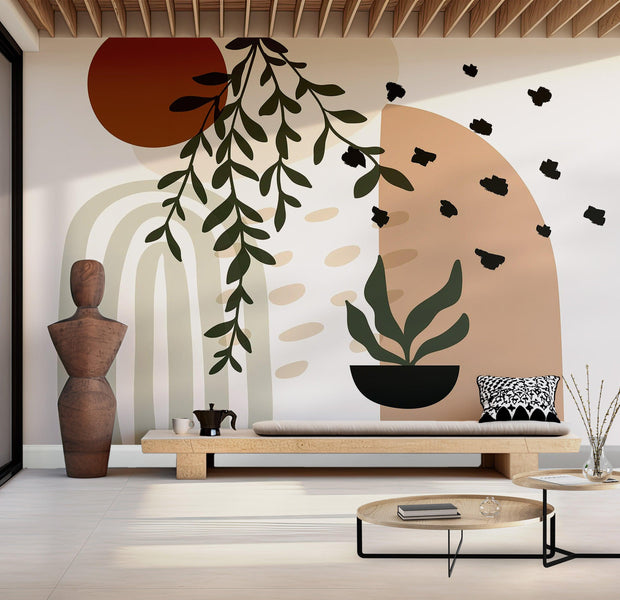 Premium Wallpaper Wall Mural - Abstract Nature Design 60"Wx40"H / Non-Woven Fleece