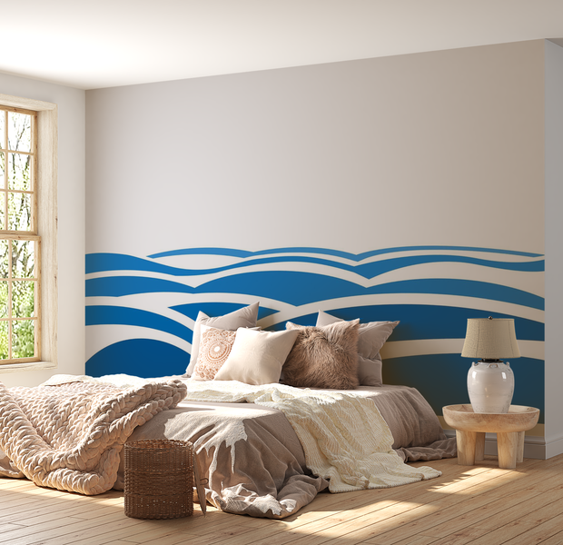 Premium Peel & Stick Wall Mural - Abstract Ocean Waves
