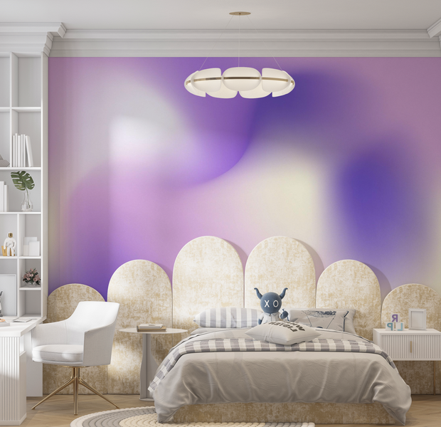 Premium Peel & Stick Wall Mural - Abstract Purple Blur