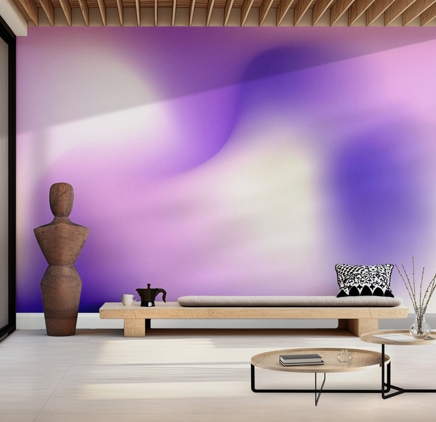 Premium Wallpaper Wall Mural - Abstract Purple Blur 60"Wx40"H / Non-Woven Fleece