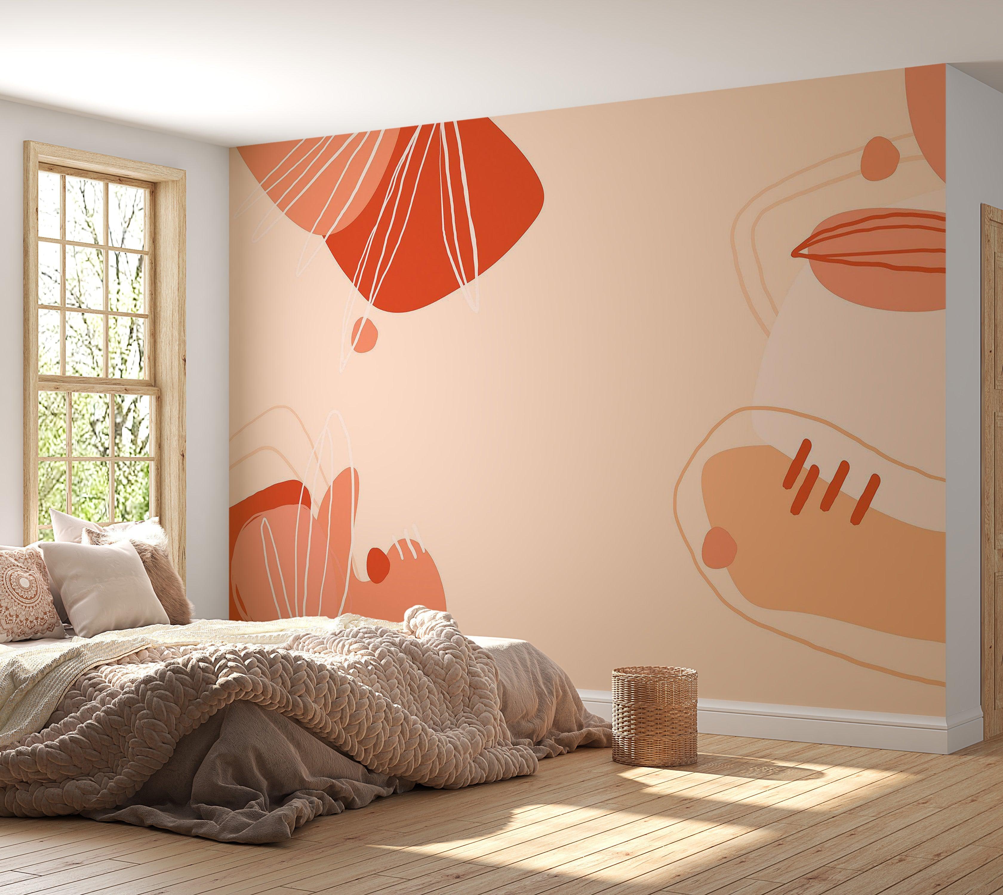 Premium Wallpaper Wall Mural - Abstract Shapes 60"Wx40"H / Non-Woven Fleece