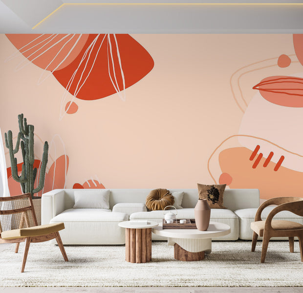 Premium Peel & Stick Wall Mural - Abstract Shapes