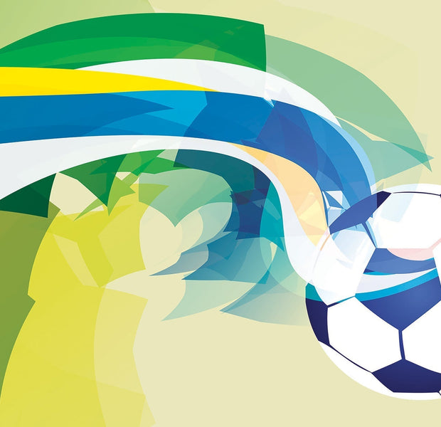 Premium Peel & Stick Wall Mural - Abstract Soccer