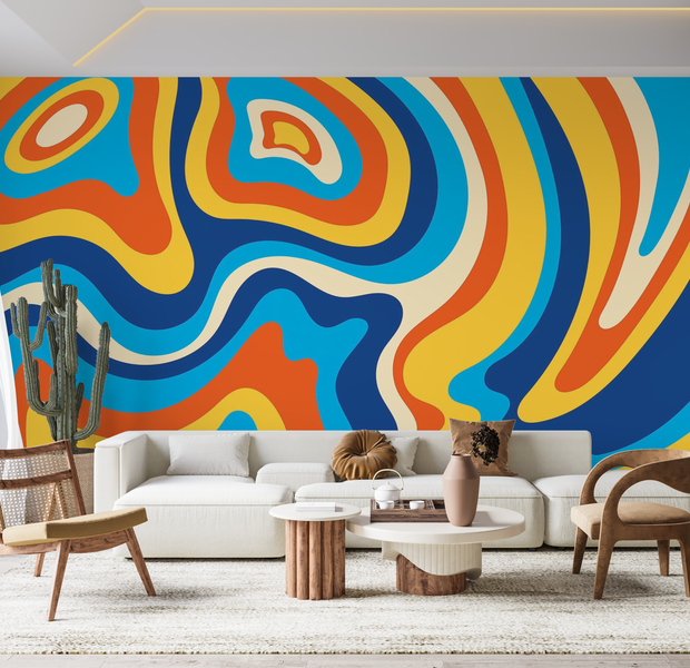 Premium Peel & Stick Wall Mural - Abstract Swirls