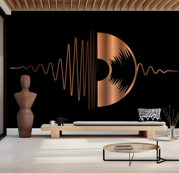 Premium Wallpaper Wall Mural - Abstract Vinyl Record 60"Wx40"H / Non-Woven Fleece