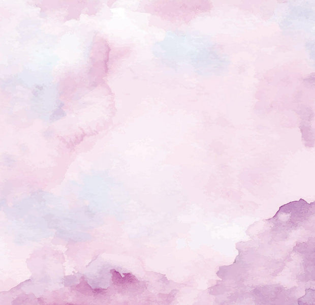 Abstract pink and purple watercolor wall mural for interior decoration