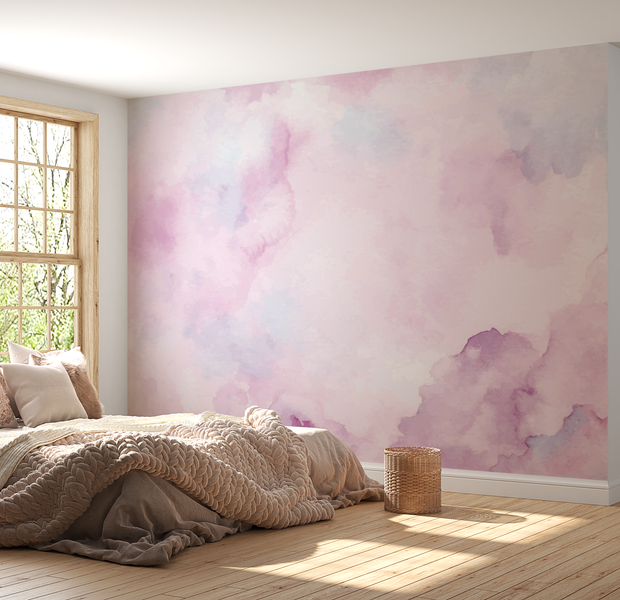 Premium Wallpaper Wall Mural - Abstract Watercolor Texture 60"Wx40"H / Non-Woven Fleece
