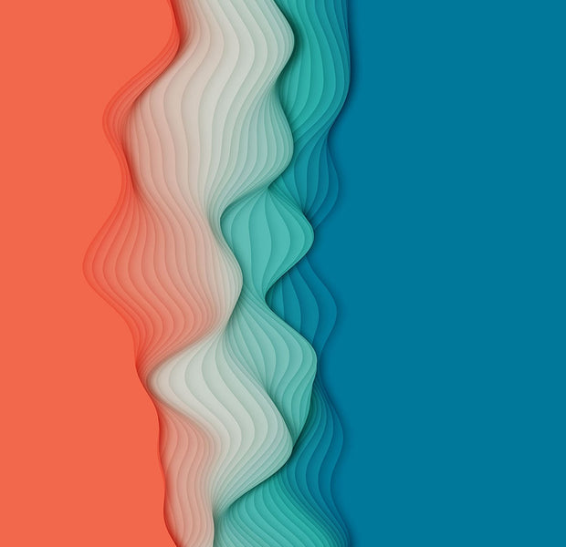 Premium Peel & Stick Wall Mural - Abstract Wave Blend