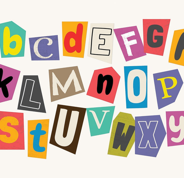 Premium Peel & Stick Wall Mural - Alphabet Collage