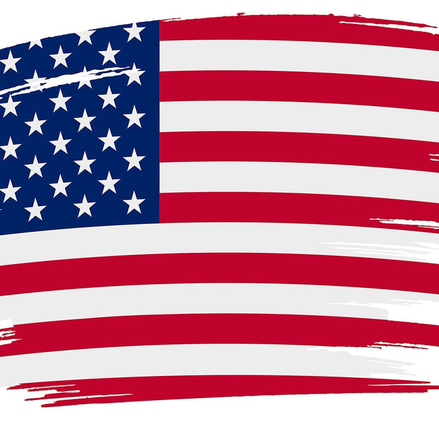 Premium Peel & Stick Wall Mural - American Flag Brush Strokes