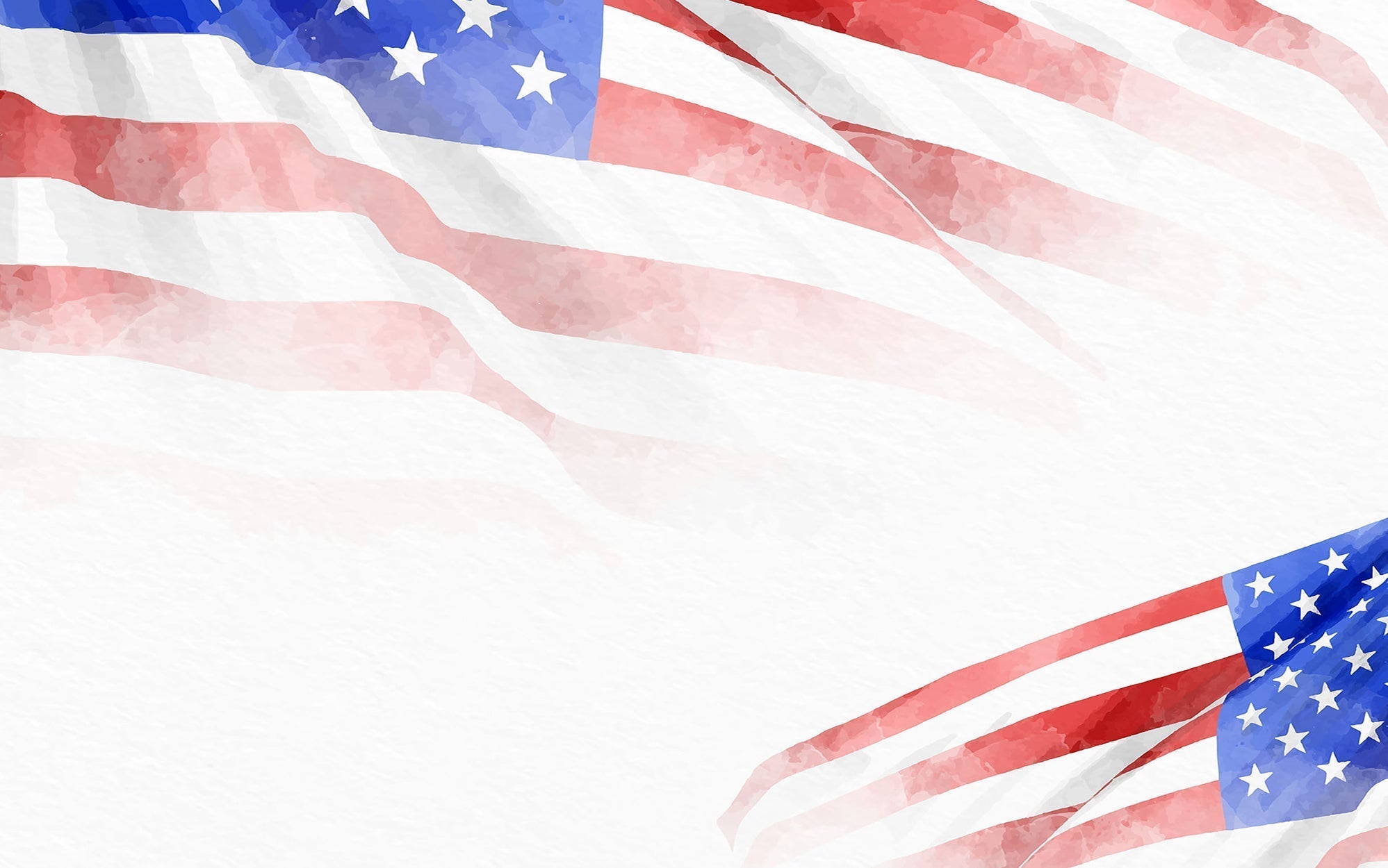 Premium Peel & Stick Wall Mural - American Flag Watercolor