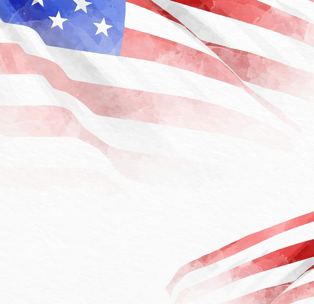 Premium Peel & Stick Wall Mural - American Flag Watercolor