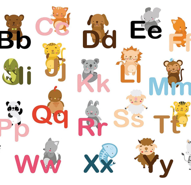 Premium Peel & Stick Wall Mural - Animal Alphabet