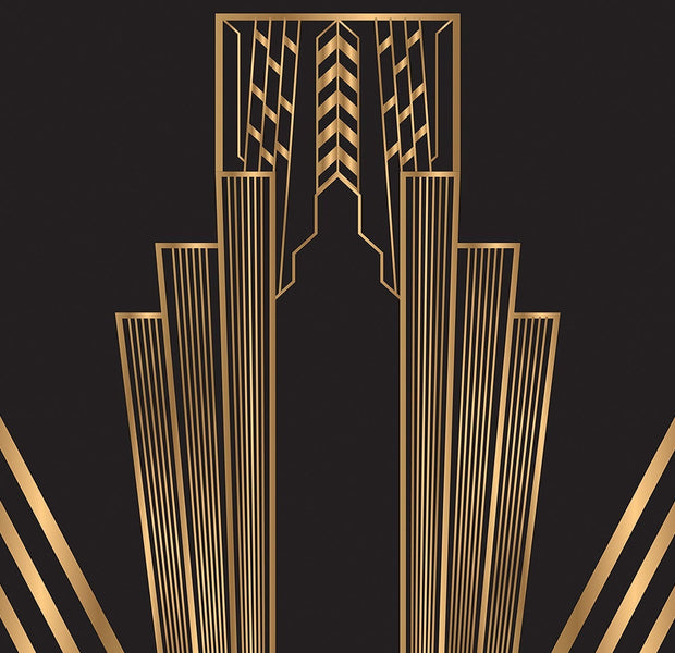 Premium Peel & Stick Wall Mural - Art Deco Gold