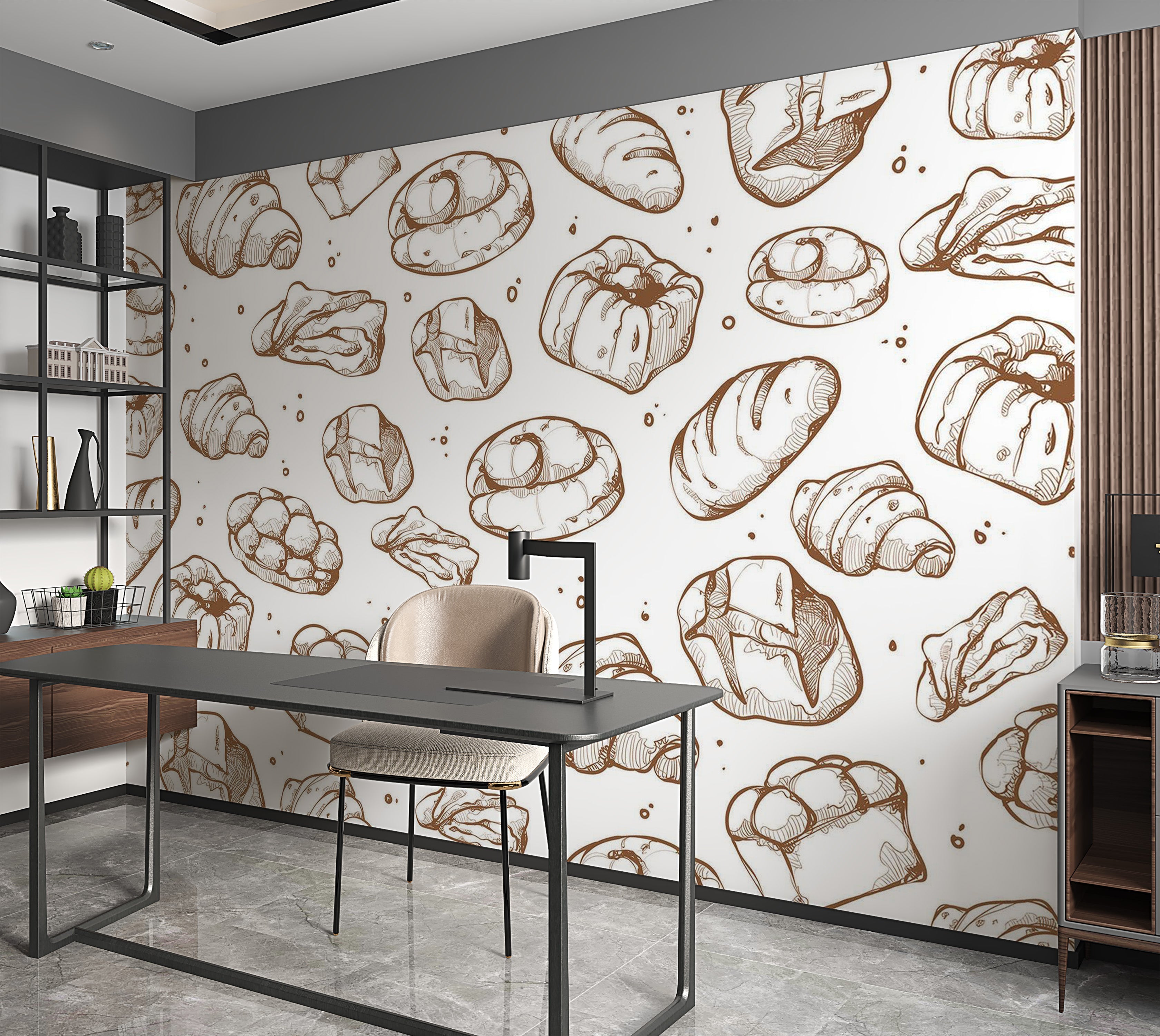 Premium Peel & Stick Wall Mural - Bakery Delights