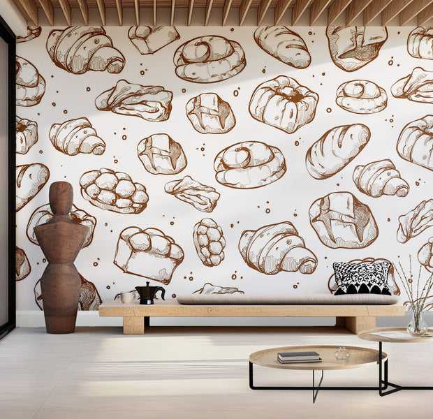 Premium Peel & Stick Wall Mural - Bakery Delights