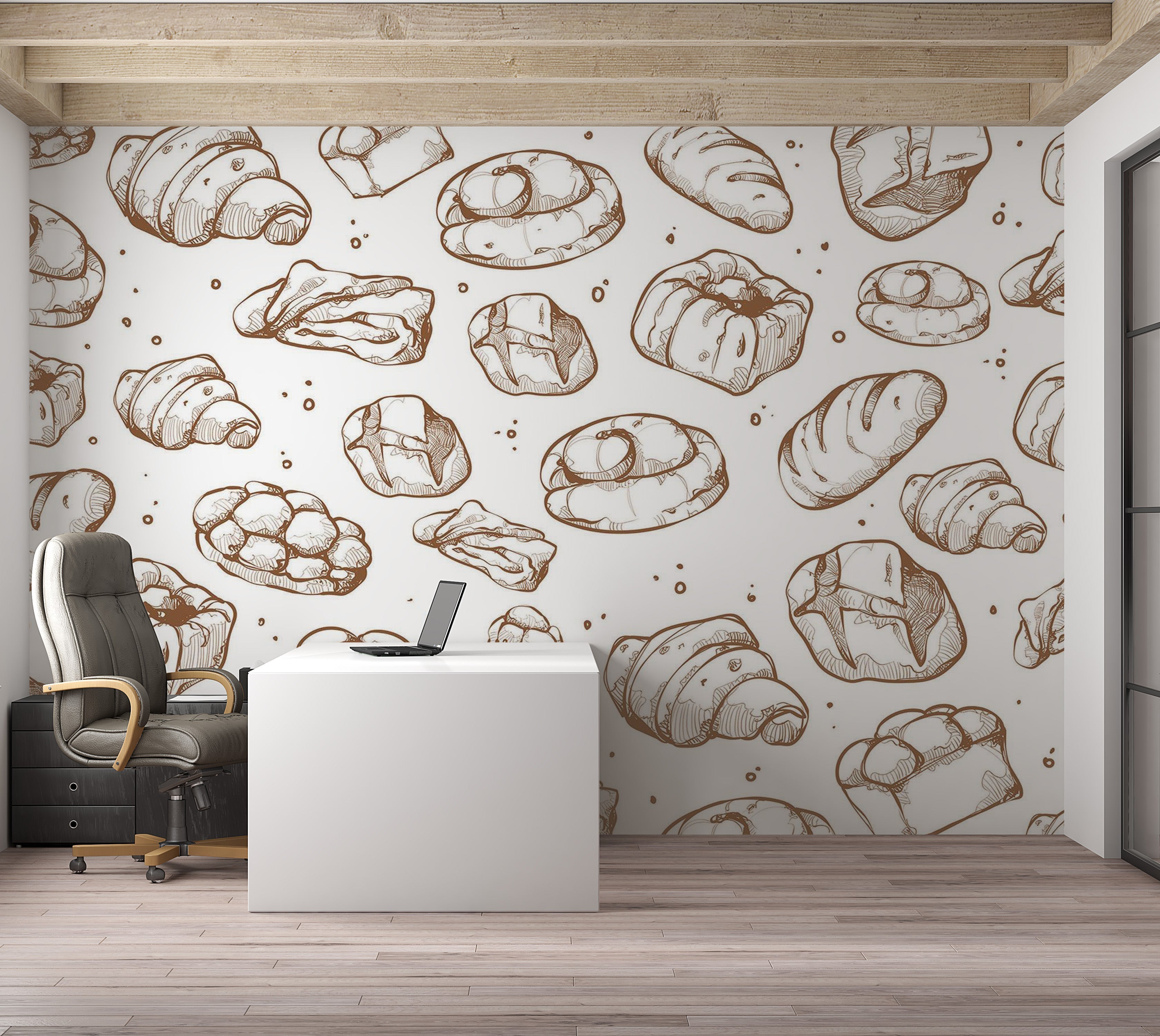 Premium Peel & Stick Wall Mural - Bakery Delights