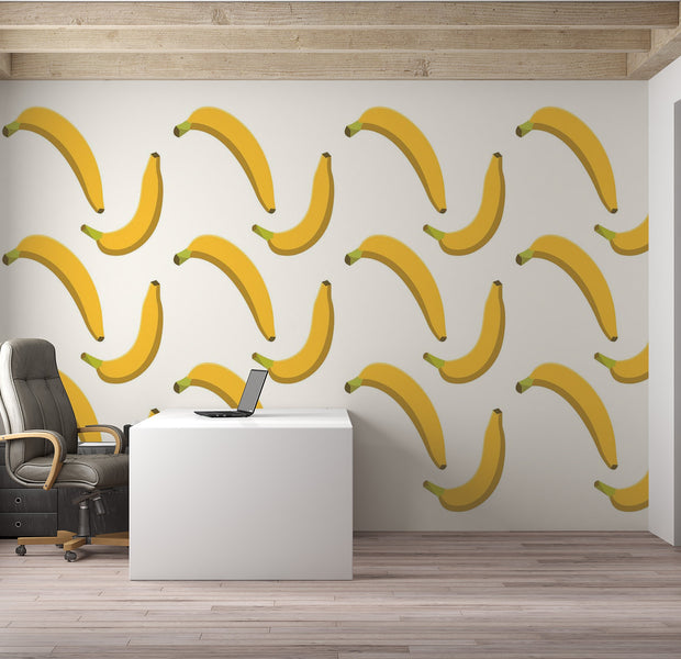 Premium Wallpaper Wall Mural - Banana Pattern 60"Wx40"H / Non-Woven Fleece