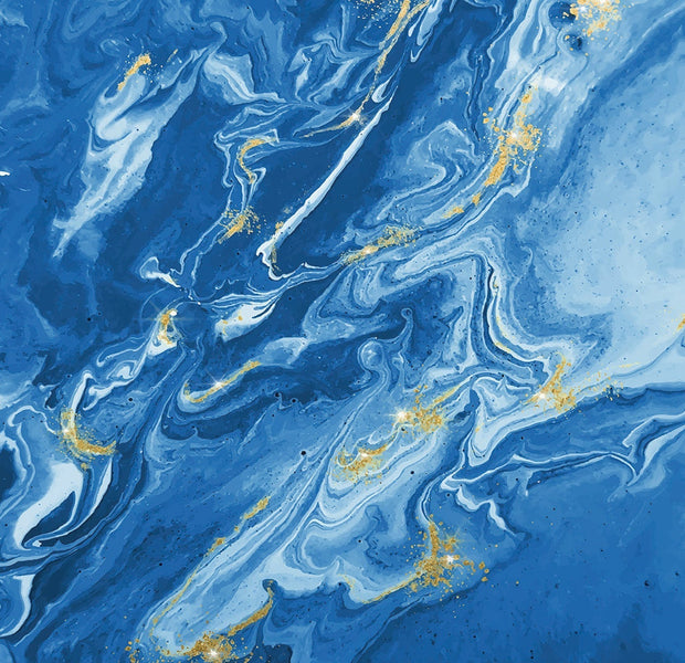 Premium Peel & Stick Wall Mural - Blue Marble Texture