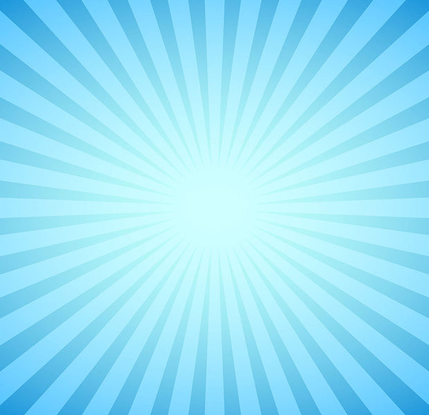 Premium Peel & Stick Wall Mural - Blue Sunburst