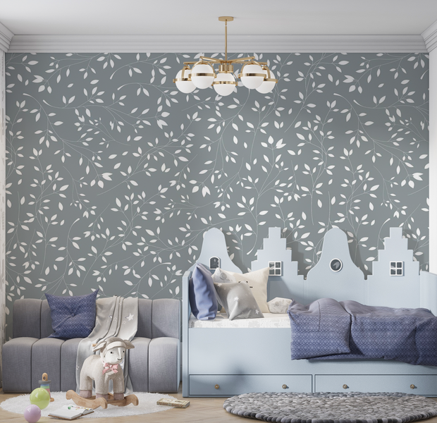 Premium Wallpaper Wall Mural - Botanical Leaf Pattern 60"Wx40"H / Non-Woven Fleece