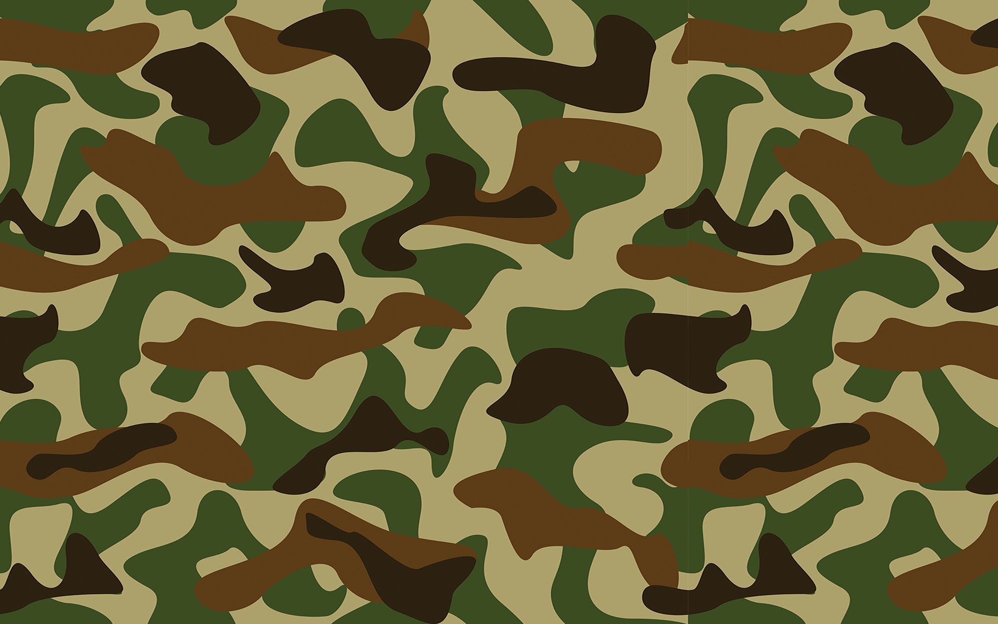 Premium Peel & Stick Wall Mural - Camouflage Pattern