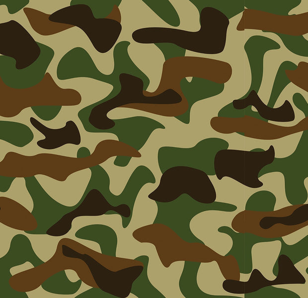 Premium Peel & Stick Wall Mural - Camouflage Pattern