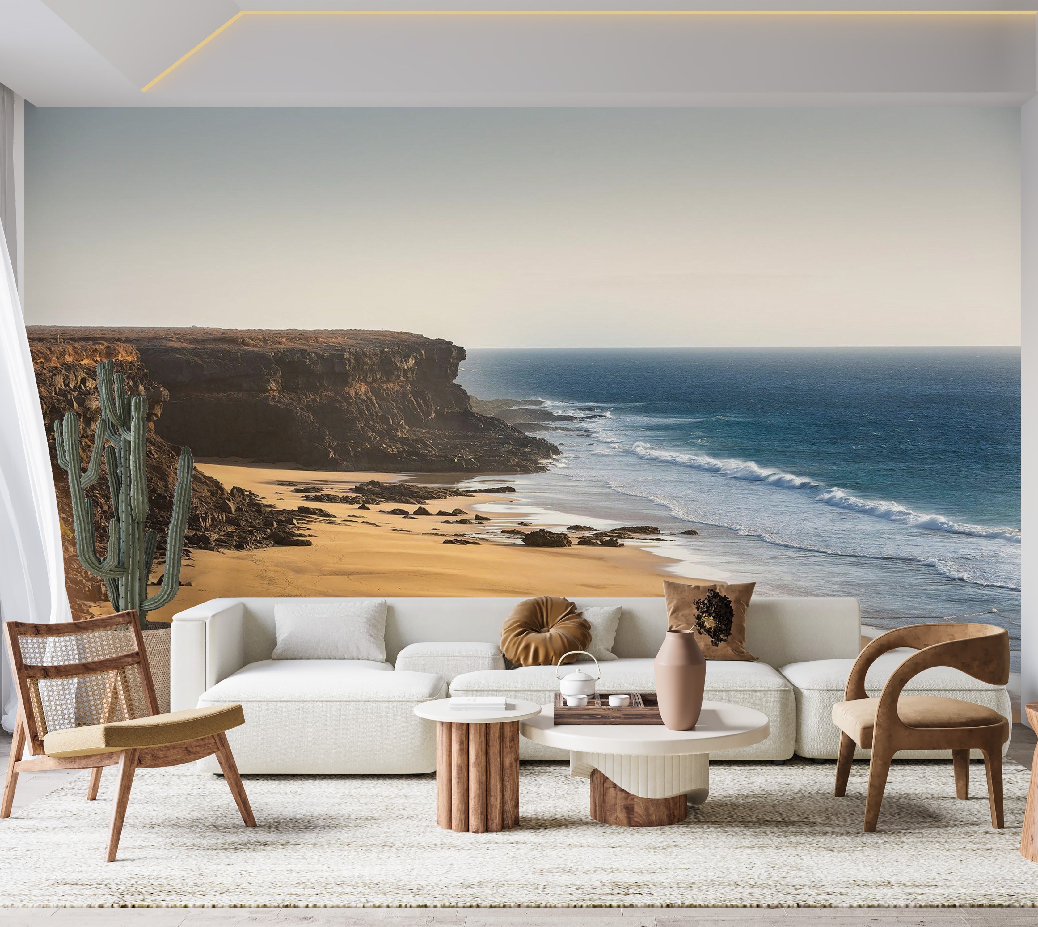 Premium Peel & Stick Wall Mural - Cliffside Ocean View