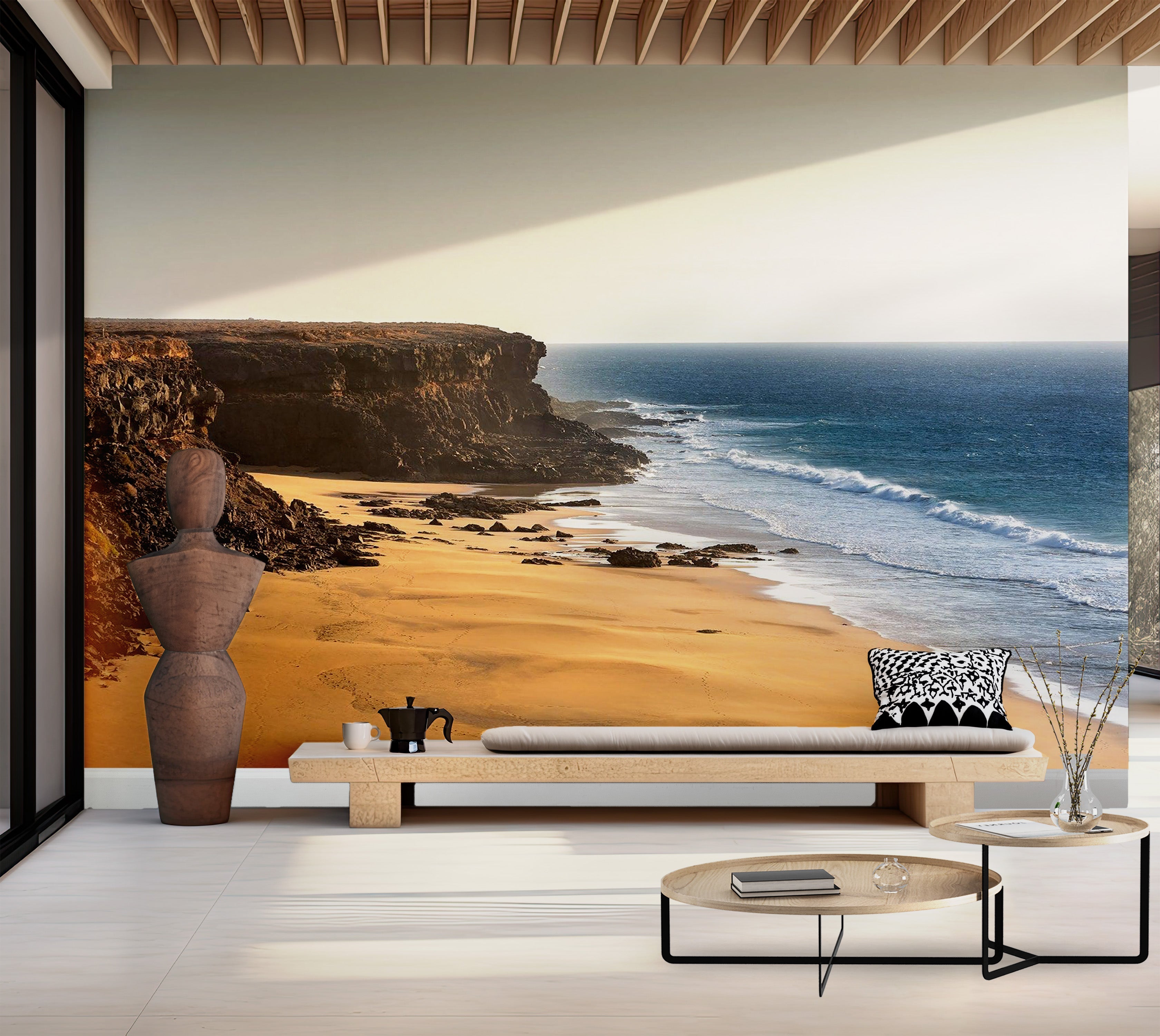 Premium Peel & Stick Wall Mural - Cliffside Ocean View