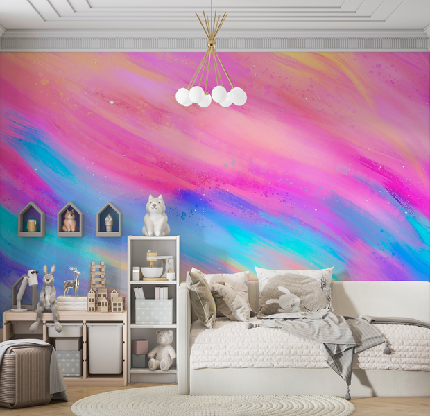 Premium Peel & Stick Wall Mural - Colorful Abstract Art
