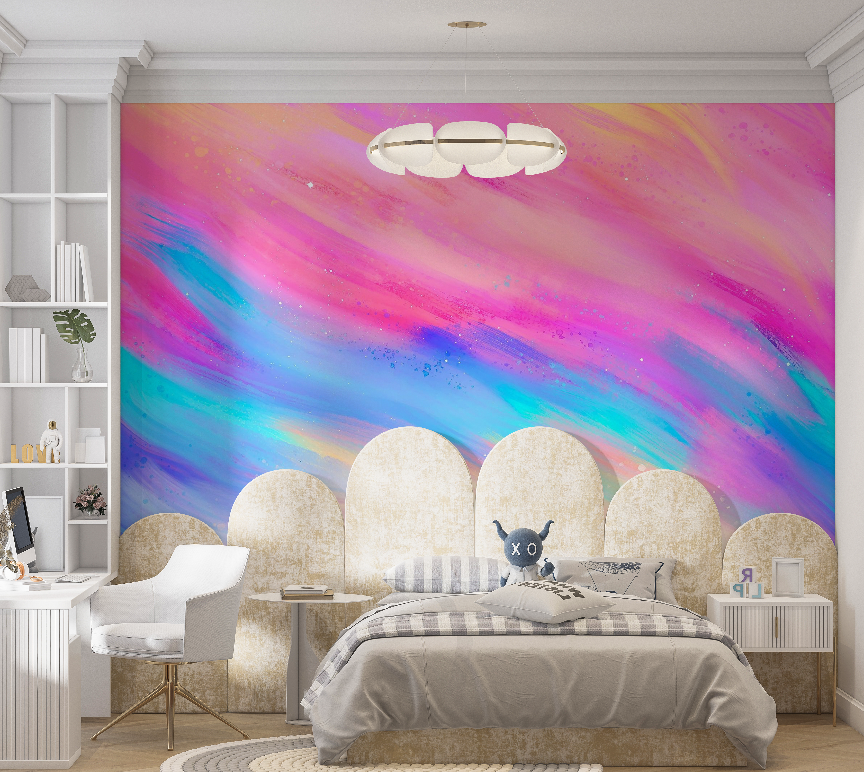 Premium Peel & Stick Wall Mural - Colorful Abstract Art