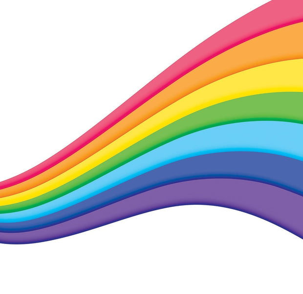 Premium Peel & Stick Wall Mural - Colorful Abstract Waves