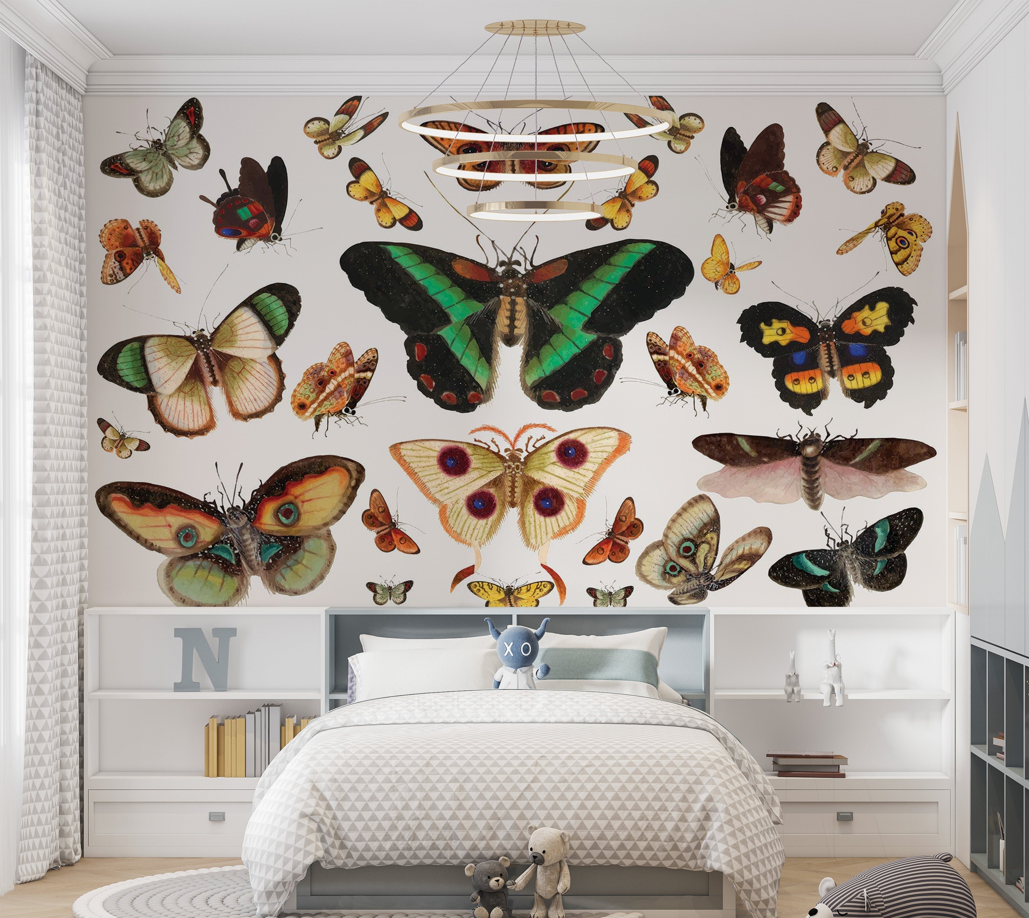 Premium Peel & Stick Wall Mural - Colorful Butterflies