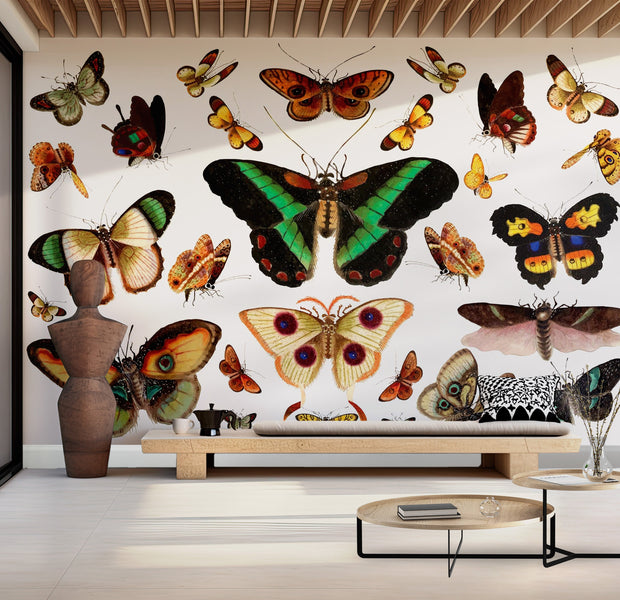 Premium Peel & Stick Wall Mural - Colorful Butterflies