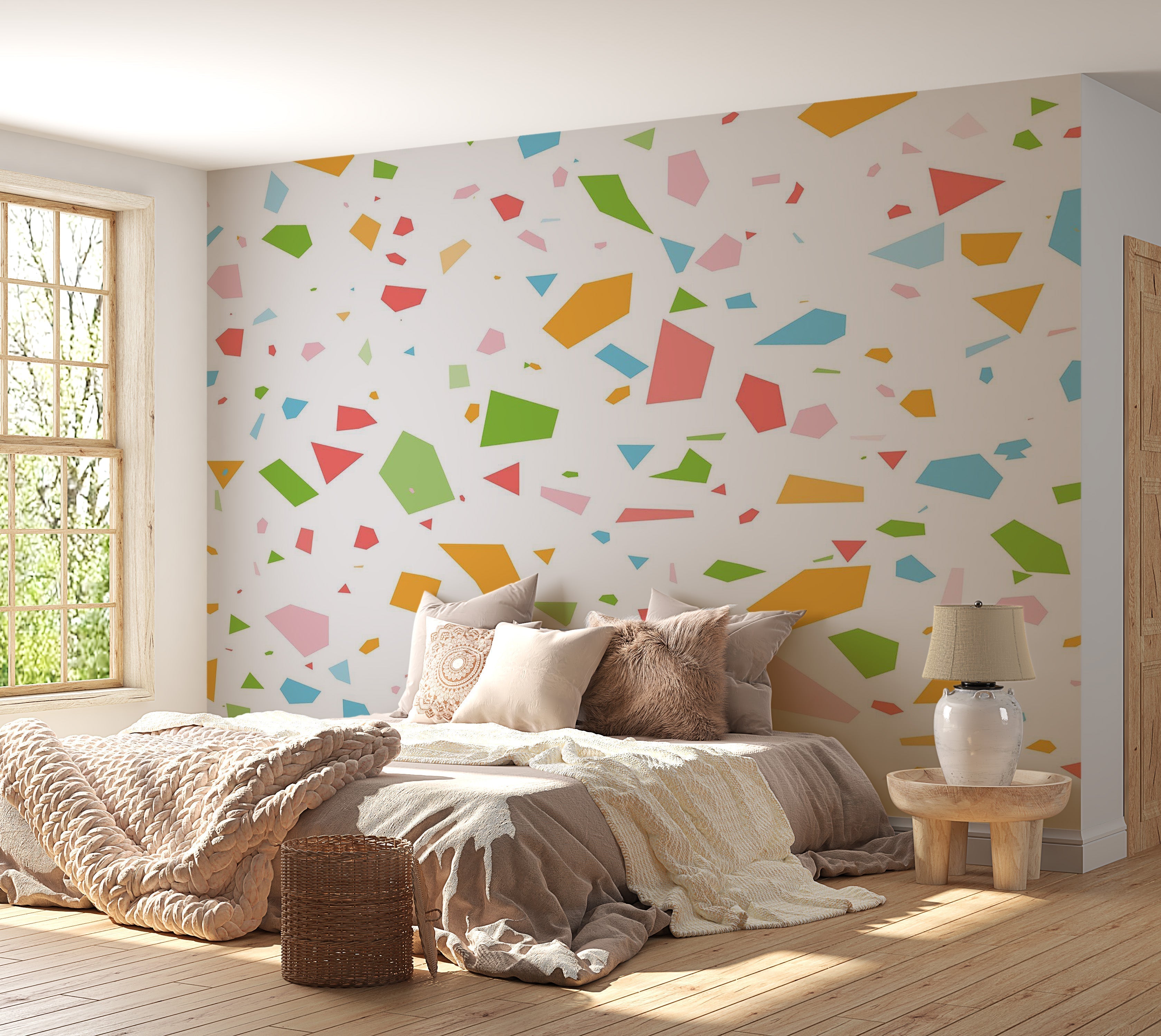 Premium Peel & Stick Wall Mural - Colorful Confetti