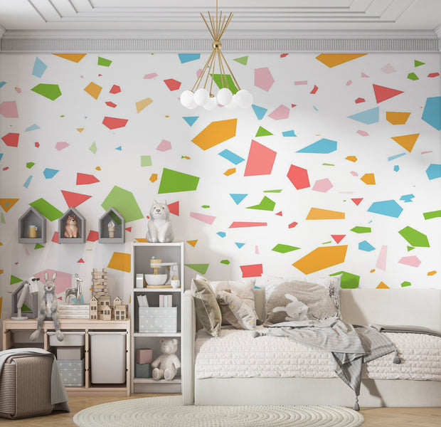 Premium Wallpaper Wall Mural - Colorful Confetti 60"Wx40"H / Non-Woven Fleece