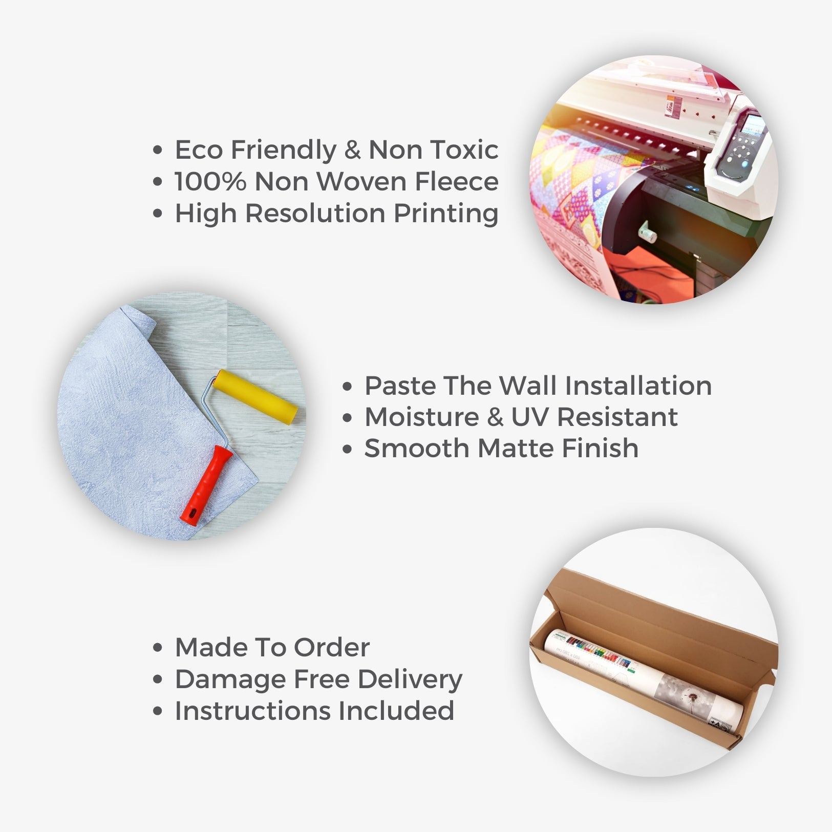 Premium Wallpaper Wall Mural - Colorful Fish Pattern