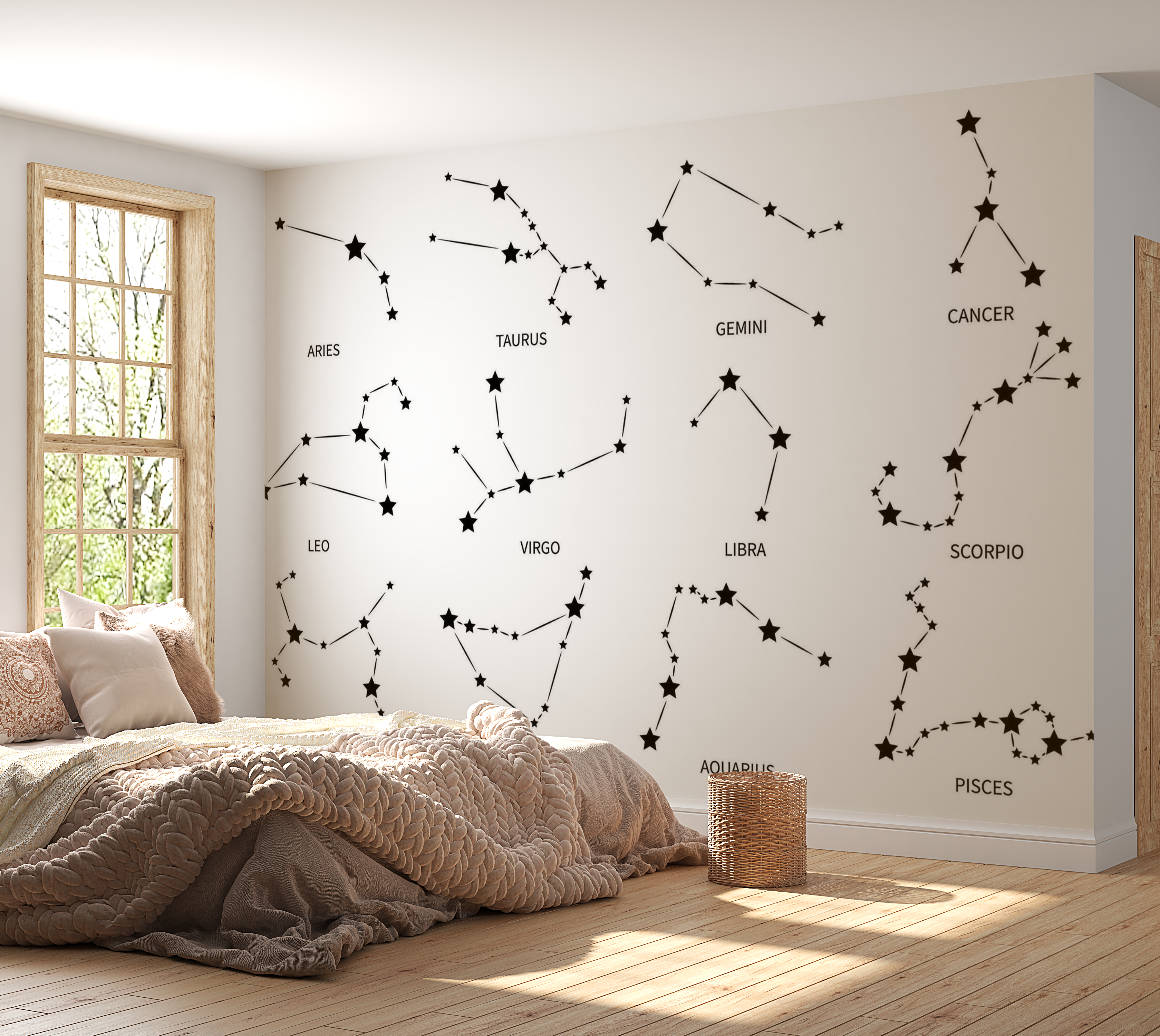 Premium Peel & Stick Wall Mural - Constellation Guide