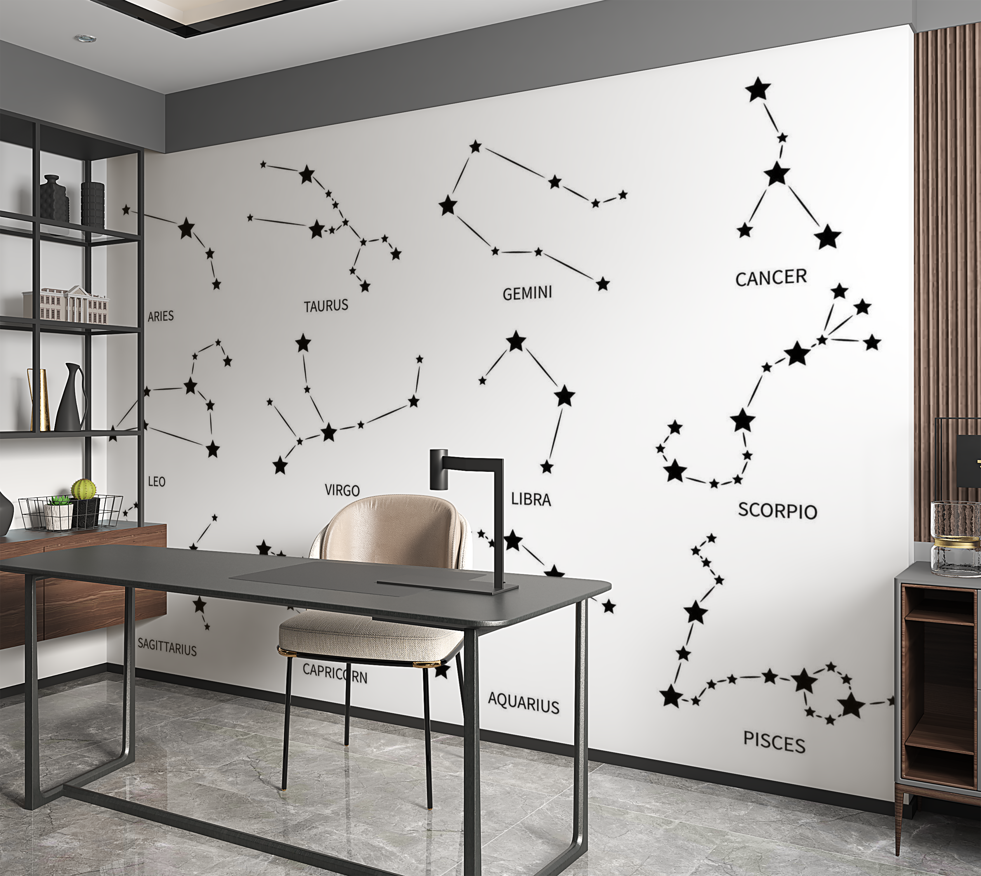 Premium Peel & Stick Wall Mural - Constellation Guide